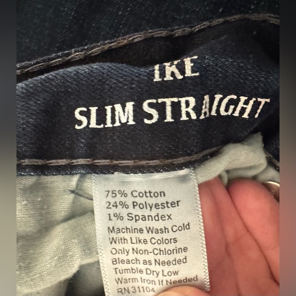 Chip & Pepper Ike Slim Straight Jeans Distressed Dark Wash Mens 31x32 - Picture 9 of 9